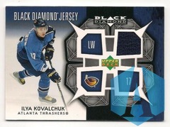 2007-08 Ilya Kovalchuk  Upper Deck Black Diamond Jersey Game Worn Jersey BDJ-IK